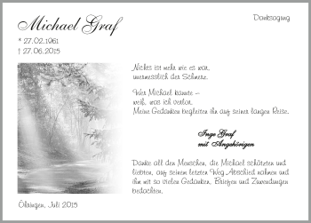 Traueranzeige von Michael Graf 