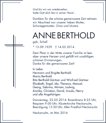 Traueranzeige von halte Gott dich fest in seiner Hand Und bis wir uns wiedersehen 