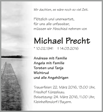 Traueranzeige von Michael Precht 