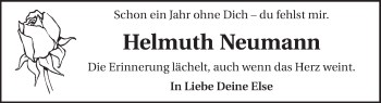 Traueranzeige von Helmuth Neumann 