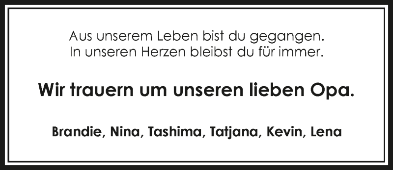  Traueranzeige für Werner Mulfinger vom 22.12.2015 aus 