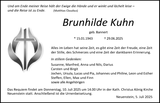 Traueranzeige von Brunhilde Kuhn von GESAMT