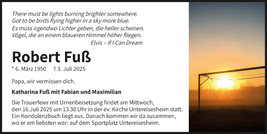 Traueranzeige von Robert Fuß von GESAMT
