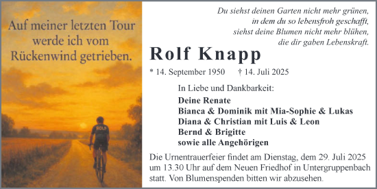 Traueranzeige von Rolf Knapp von GESAMT