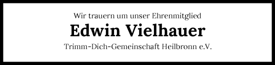 Traueranzeige von Edwin Vielhauer von GESAMT
