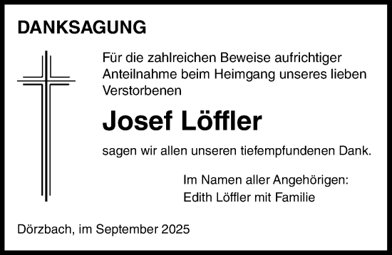 Traueranzeige von Josef Löffler von GESAMT